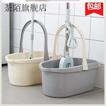 Rectangular mop household large bucket cleaning toilet sponge single bucket wash pot mop Topa mop