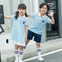Primary school Childrens Summer School suit Children Graduation photos Summer clothes Pure cotton Sports College Wind Teacher Kindergarten Gardena