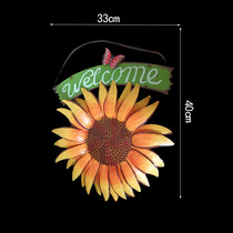 European wall hanging hook wall decoration Pastoral style pendant Wrought iron creative home garden decoration Sun flower