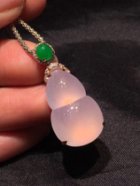 Jade jade pendant ice violet gourd 18k gold inlaid jade Buddha Gong Guanyin Maitreya Buddha custom men and women models