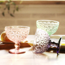 Ice cream bowl glass cup ornaments petal fruit salad bowl dessert dressing snack dish