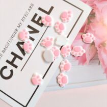 Cute Diy Resin Ornament Cat Paw Ornament Kitty Palm Footprints Cartoon Cat Claw Drip Glue Cell Phone Shell