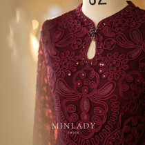 Mingxu carved mother cheongsam 2021 new wedding female autumn improved Chinese wedding dress