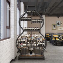 Wrought red wine rack ornaments modern simple Bar Bar Bar wine cabinet creative partition Winery Club wine rack