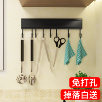 Kitchen adhesive hook Japanese-style nail-free hook hook rack chopping board lengthy strong hook hanging shovel spoon hanging wall Wall Wall Wall