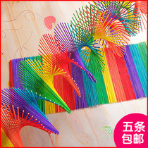  Bamboo wind turn kindergarten decorations Environment layout scene dress up Bamboo wind turn rotating charms Color charms