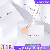 Roman numeral round brand casual necklace 2021 new female niche design sense Advanced Simple all dont fade