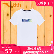 Anta childrens clothing boys short sleeve T-shirt Zhongdong summer clothing 2021 new childrens cotton sports shirt men