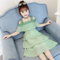 British next sara girl dress 2021 summer new Korean version of children chiffon cake princess dress