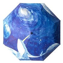 Japan CK Sun Umbrella Female Retro Sunny sun protection UV Automatic folding and small portable shading umbrella