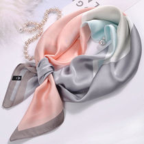 Small square scarf women Korean ins small scarf summer neck scarf decoration summer Joker thin silk scarf