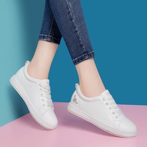 Taiwan Red Dragonfly Enterprise Co Ltd RD leather white shoes Womens flat bottom strap soft bottom round head plate shoes summer