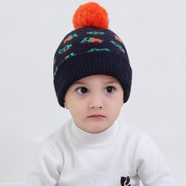  0-4 years old baby hat autumn and winter mens and womens childrens hat car pullover hat double knitted hat warm Korean version