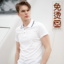 Turn-collar anti-stain and burn-free speed dry polo shirt male suck sweat breathable couple speed dry clothes casual fashion T sport shirt woman