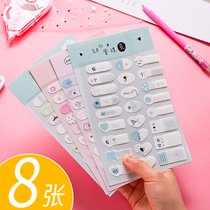 Cartoon waterproof name sticker Childrens cartoon self-adhesive handwritten label sticker Cute mark Kindergarten baby book Primary school textbook write name water cup mark color signature sticker