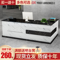 Supermarket cashier counter table convenient shop corner fruit beauty milk tea front desk small simple modern bar