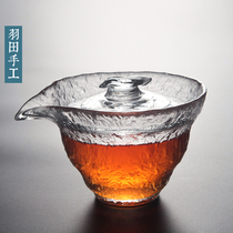 New tea cup Japanese first snow hammer eye grain glass cover bowl tea cup thick heat-resistant hand grab pot large capacity household