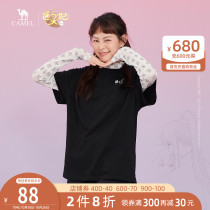 (Tongling concubine) Camel Sports T-shirt ladies 2021 summer New loose breathable short sleeve coat tide