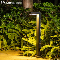Lawn lamp aluminum 7-character customized simple modern lamp outdoor waterproof courtyard lamp landscape garden led straw lamp