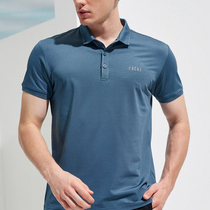 Summer short sleeve T-shirt mens lapel mercerized cotton business leisure loose white body shirt Paul mens polo shirt