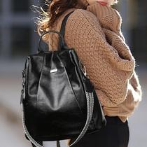 European station backpack women's 2021 new large capacity ladies anti-theft backpack shoulder Joker fashion leather bag