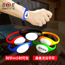 RFID Wrist Card Wristband Card Fudan IC Card FM1108 Bracelet S50 Silicone Wrist IDTK4100 Chip Swim Foot Bath Hand Waterproof Bath Locker Hand