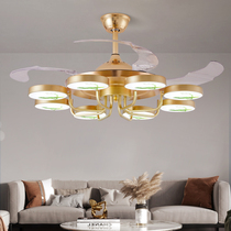 Invisible dining room fan light ceiling fan lamp Living room Home integrated Nordic electric fan chandelier bedroom modern minimalist lamp