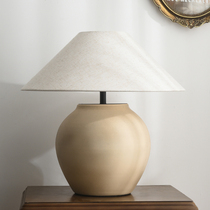 Atrium Silent Wind made of old ceramic Table lamp Living room Sofa Side Swing Piece Retro Folk Juku New Chinese Book Room Bedroom Bedside headlights