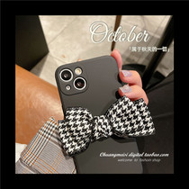 Autumn and winter retro bird grid bow suitable for millet 11 mobile phone case millet 10 net red 10pro simple women 11ultra silicone cc9 protective cover 10s temperament civi