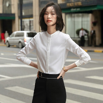  2020 new summer white shirt womens long-sleeved overalls formal professional slim Korean short-sleeved shirt womens OL