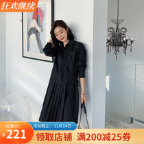 Pregnant women dress Korean version of large size autumn business maternity dress tide mother shirt dress female personality long shirt skirt