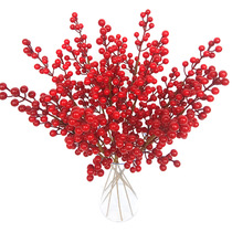 Amazon red berries emulated red fruits with red fruits The New Years home decoration Fortune Fruits Winter Green Fruits