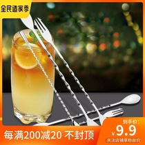 304 stainless steel stirring spoon Home whisky spoon long handle bar Spoon Spoon Conditioning Wine Home Creative Personality Multifunction