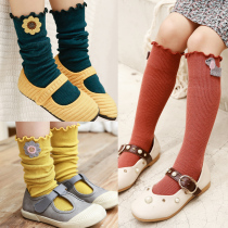 Childrens socks summer thin spring and autumn cotton socks pile socks girls Korean loose mouth baby stockings candy