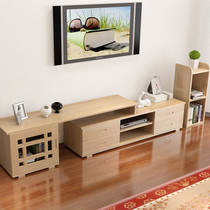 TV cabinet solid wood telescopic pine wood audio-visual cabinet small apartment length adjustable TV cabinet