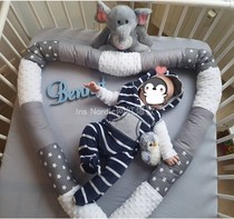 ins Star color baby bed circumference Cotton long pillow plug bed seam pillow Childrens anti-collision safety fence bed back