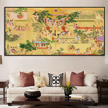 Printing cross stitch Han Palace Chunxiao map Chinese painting Chinese top ten famous paintings living room new large painting line embroidery manual