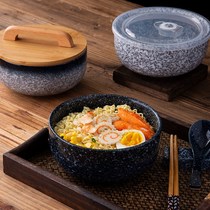 Snail powder bowl snail powder bowl student dormitory with lid instant noodle soup bowl with lid instant noodle canteen packing one person