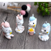 Birthday cake baking decoration unicorn cake ornaments glowing flamingo ornament creative Cartoon Doll
