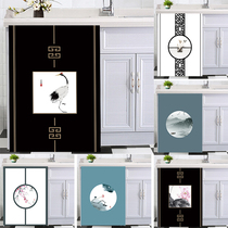 Chinese dustproof scarf Velcro drum washing machine shoe cabinet kitchen curtain splash water protective cover