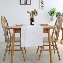 Nordic style modern simple fabric bed flag Plain lace girl wedding coffee table Dining table TV cabinet American table flag