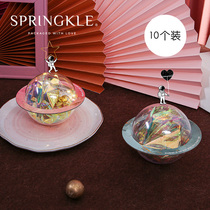 Romantic wedding net red star happy candy box Creative high grade acrylic empty box Transparent candy packaging box ins wind