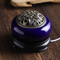  Timing thermostat electric incense burner Ceramic aromatherapy stove Electronic agarwood stove Plug bakelite powder block incense pill sawdust metal cover