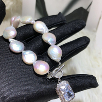 s925 half silver button zircon pearl necklace bracelet buckle sweater chain buckle diy accessory buckle handmade jewelry buckle