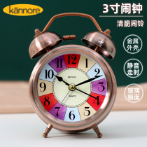 Metal bells muted small alarm clock students use cute cartoon children special alarm bells sound oversize headboard clock