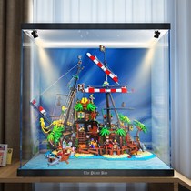 Acrylic display box Transparent dust cover Suitable for LEGO21322 Barracuda Bay Pirate Shipwreck Gaole model cover
