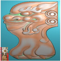 Tiger leg tiger head foot animal head sofa bookcase sculpture jdp relief map gray-scale wood carving picture computer carving