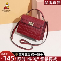 Scarecrow leather bag 2023 new fashion air bag cowskin high - sense and single shoulder slope bag
