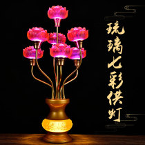 led colorful glazed lotus lanterns Buddha lanterns home Temple lanterns for Buddha lanterns Buddhist supplies