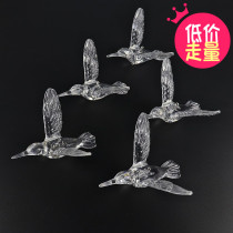Wedding waterproof crystal flying bird pendant props Transparent hummingbird Wedding stage ceiling decoration window Acrylic bird